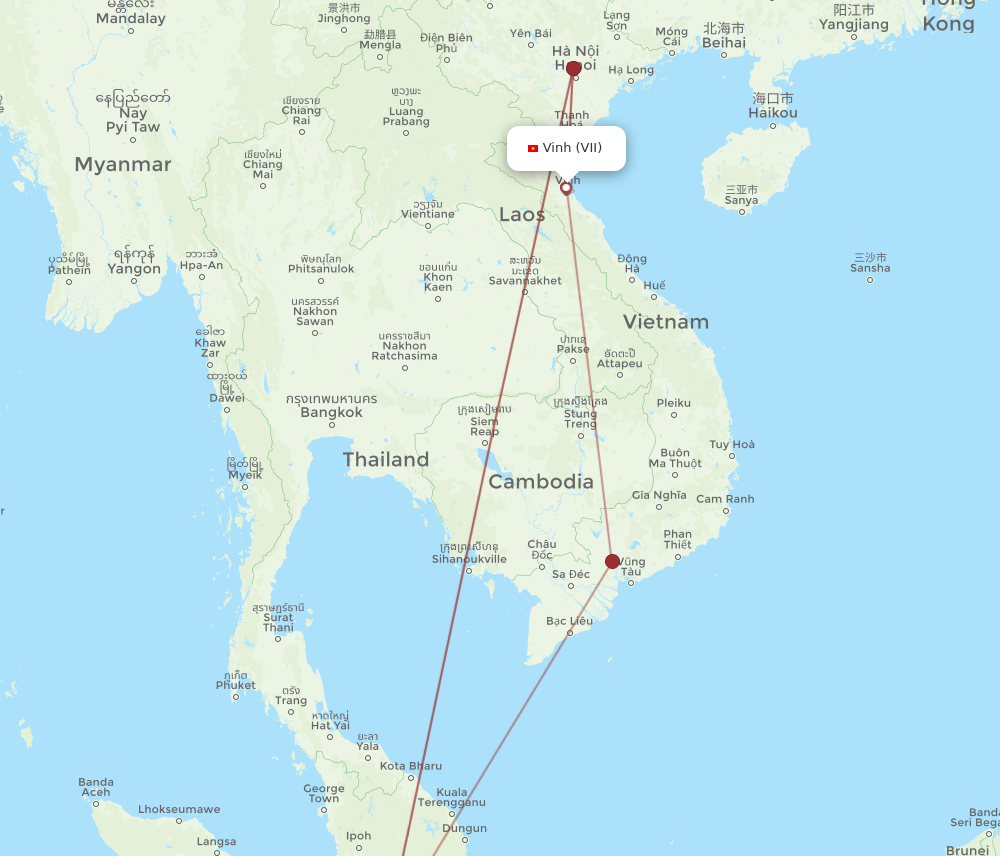VII to KUL flights and routes map