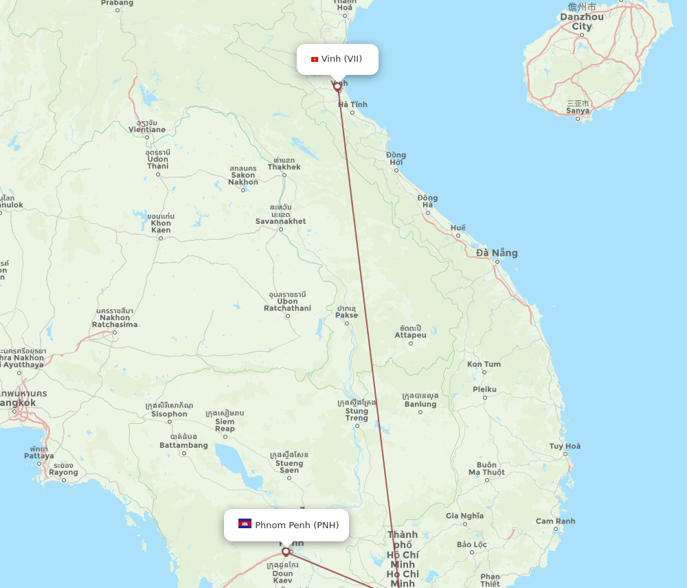 VII-PNH flight routes