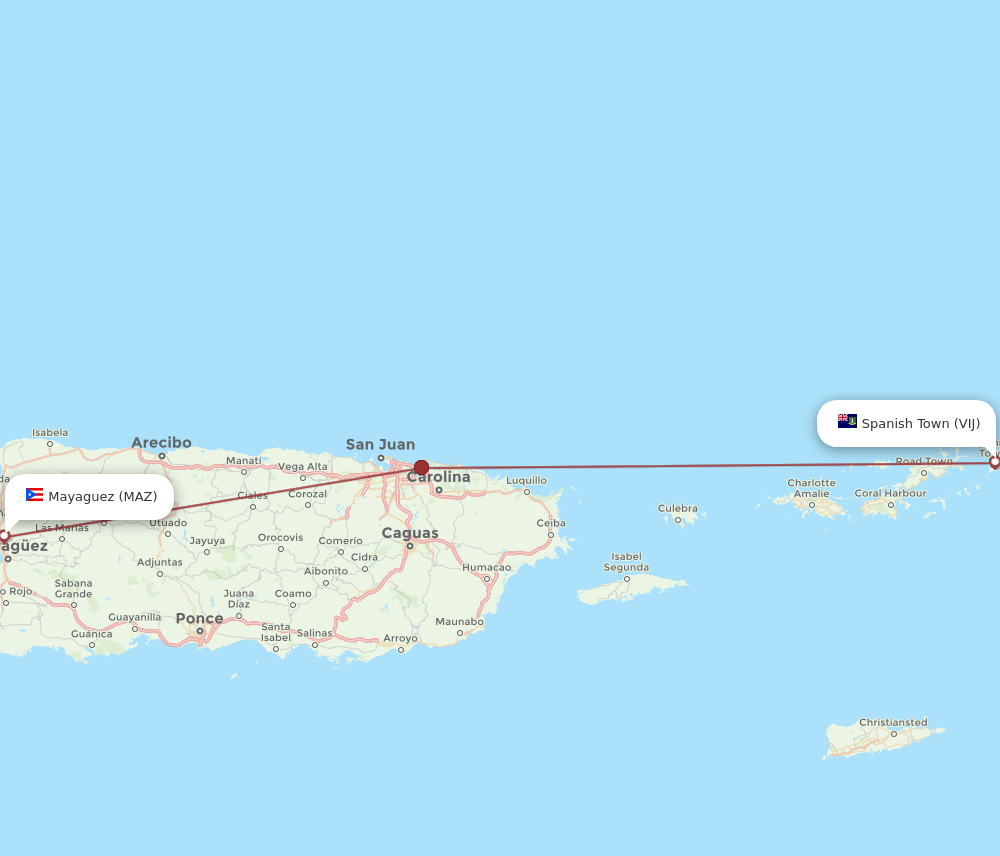 VIJ-MAZ flight routes