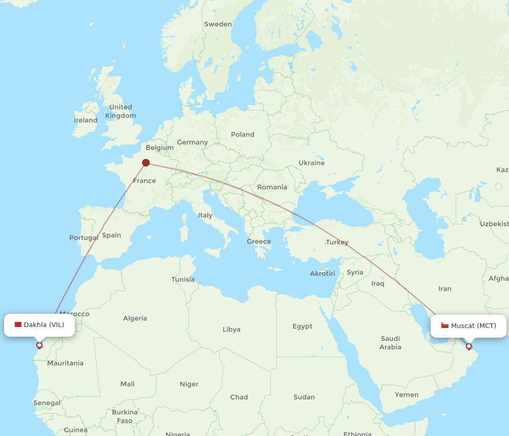 VIL-MCT flight routes