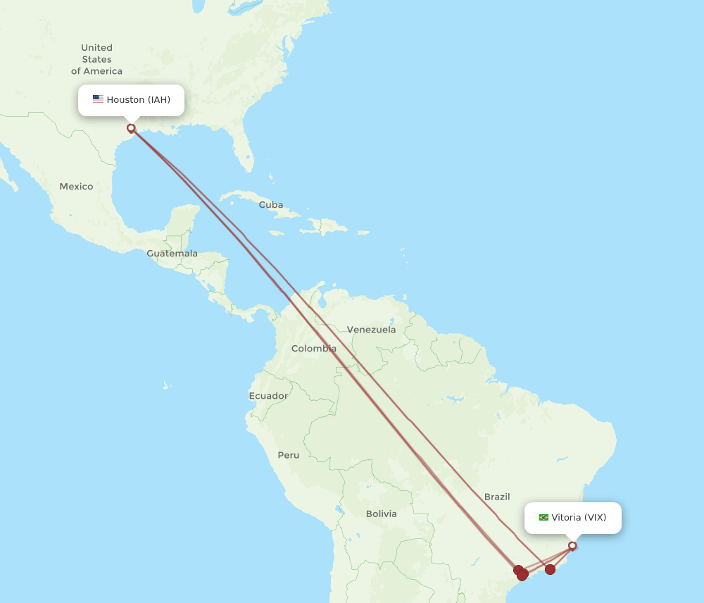 VIX-IAH flight routes