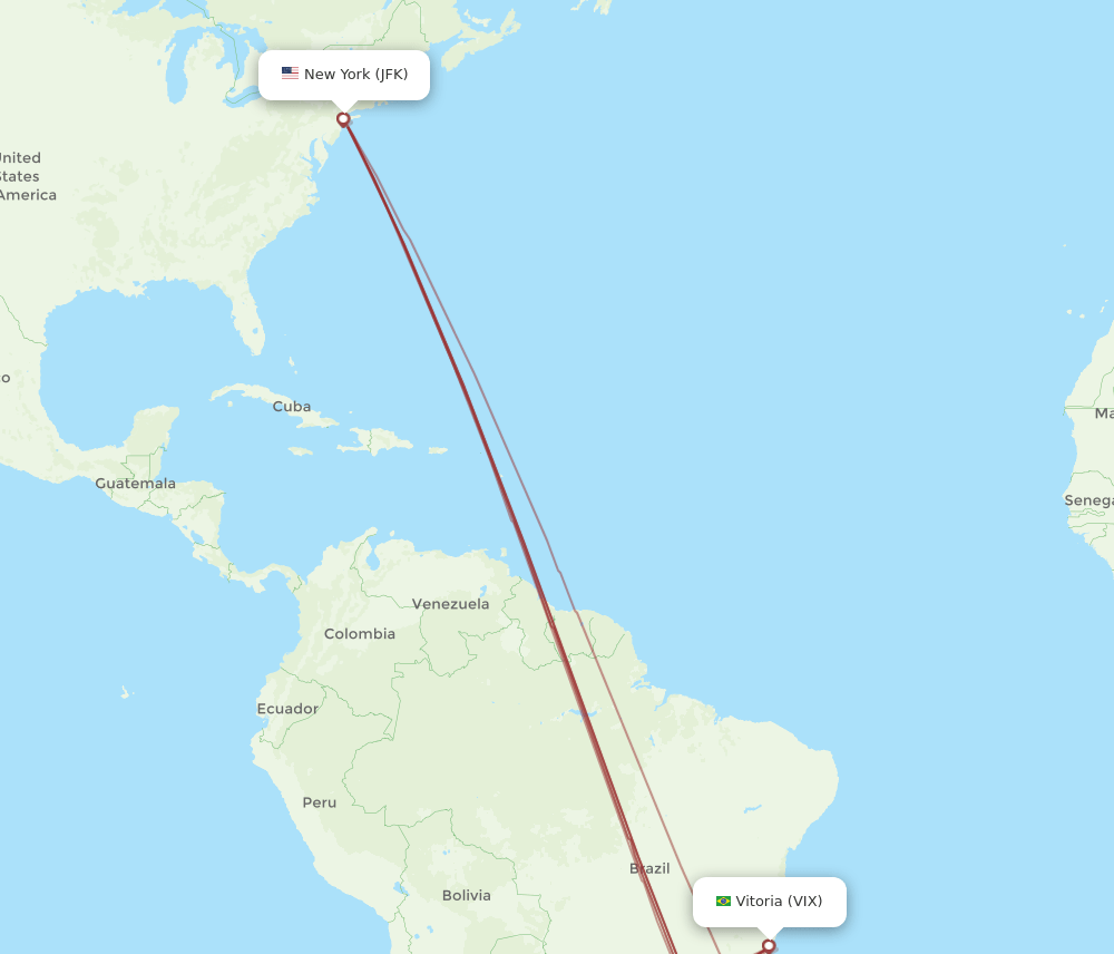 VIX-JFK flight routes