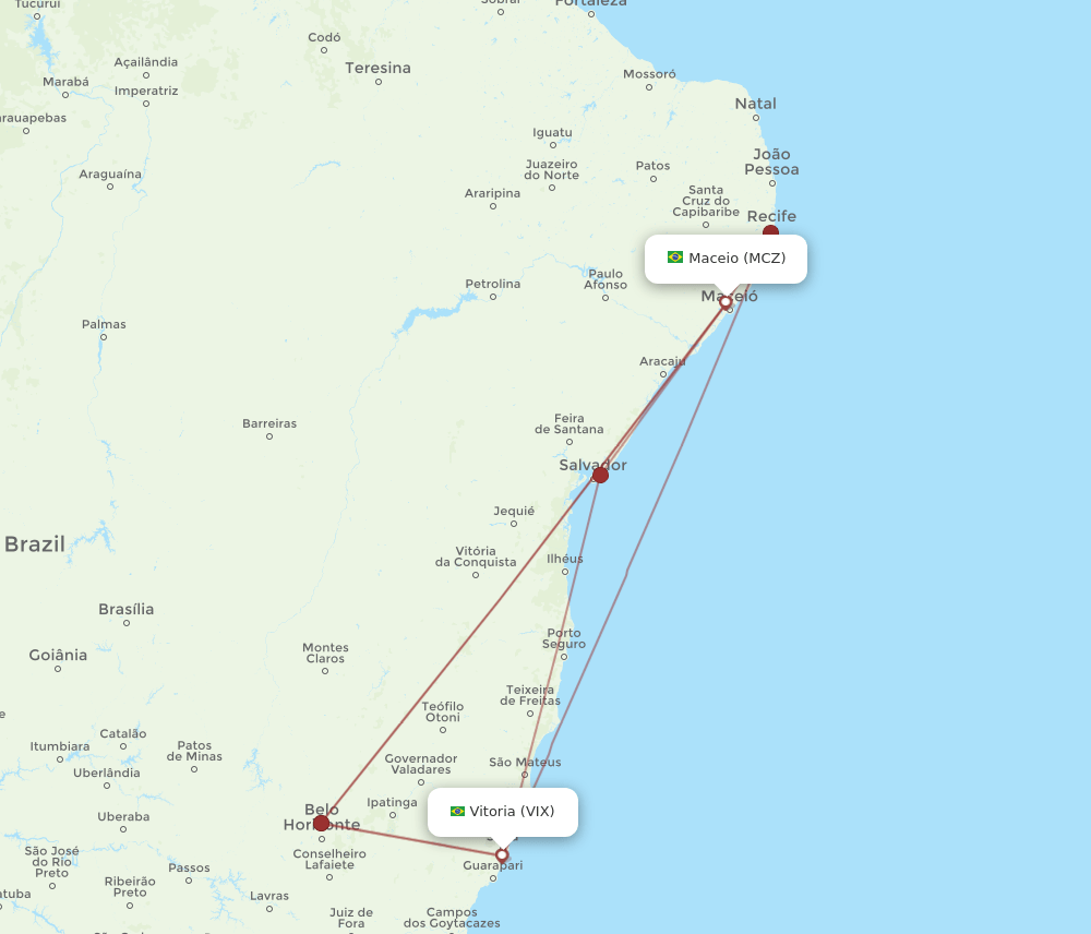 VIX-MCZ flight routes