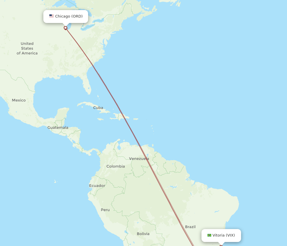 VIX-ORD flight routes