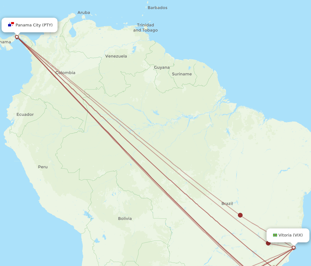 VIX-PTY flight routes