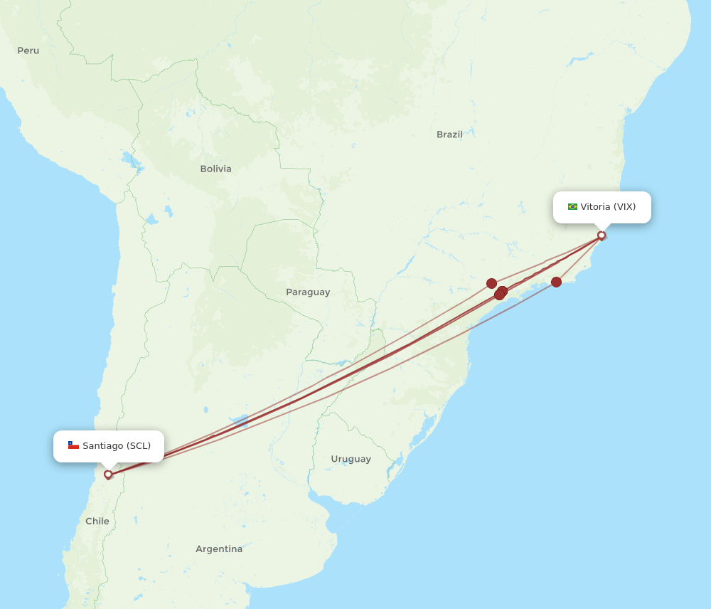 VIX-SCL flight routes