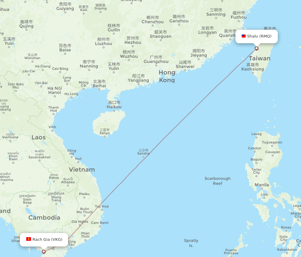 VKG-RMQ flight routes