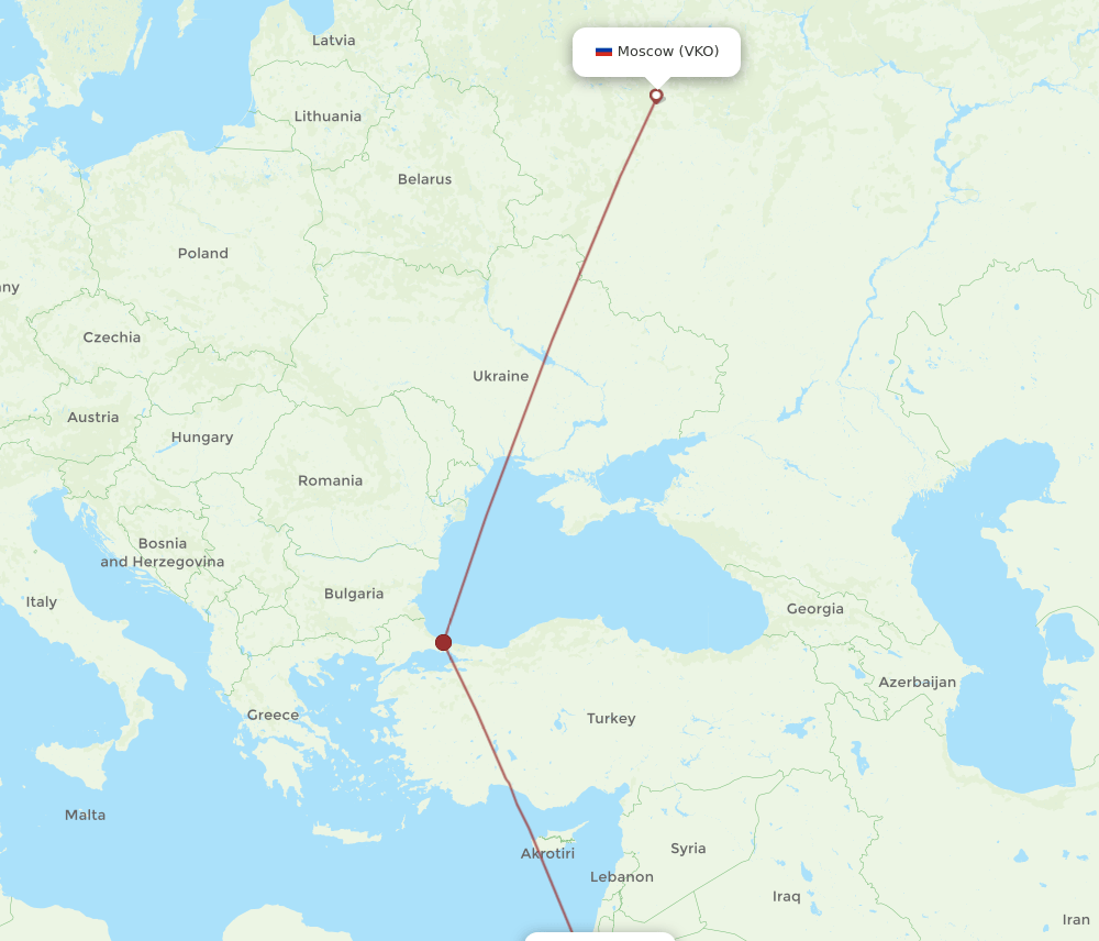 VKO-AQJ flight routes