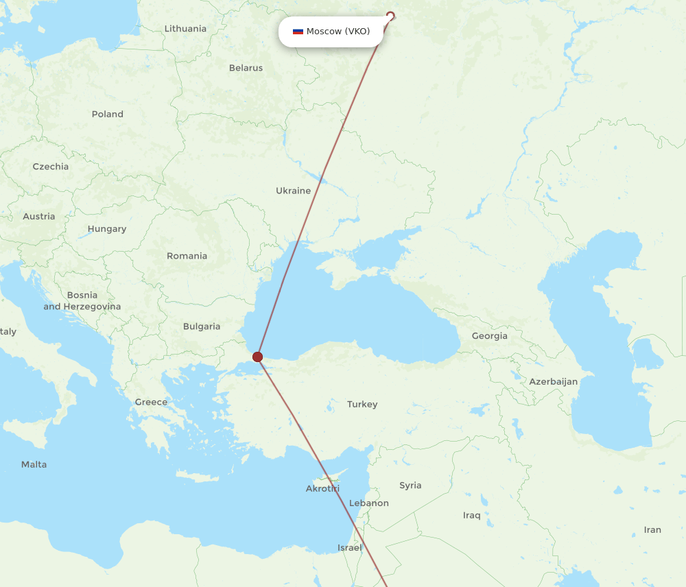 VKO to MED flights and routes map