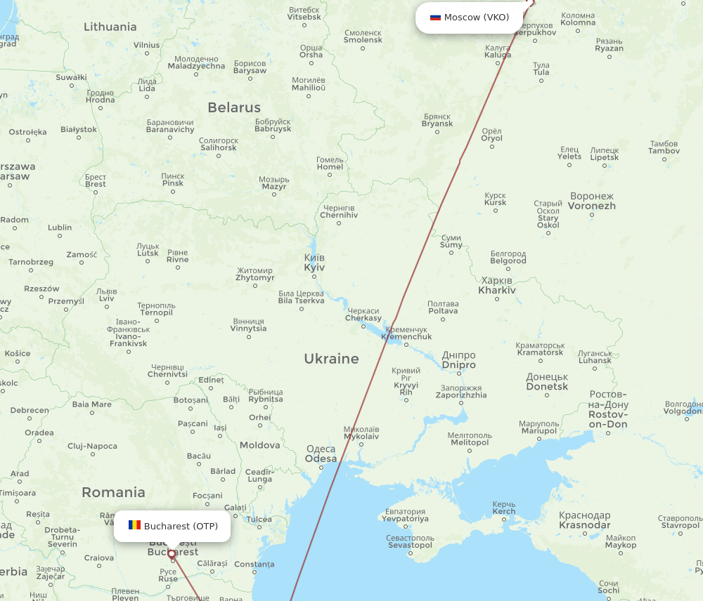 VKO-OTP flight routes