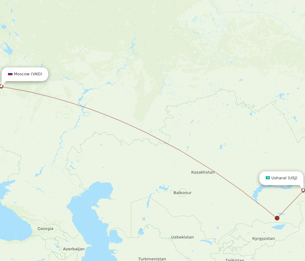 VKO-USJ flight routes