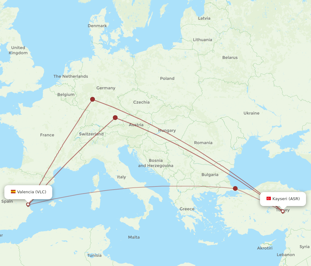 VLC-ASR flight routes