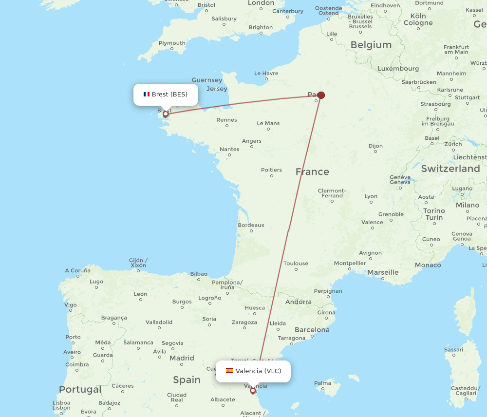 VLC-BES flight routes