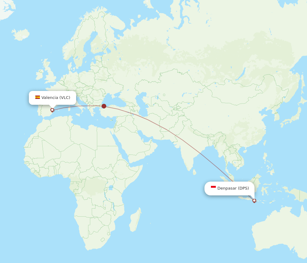 VLC-DPS flight routes