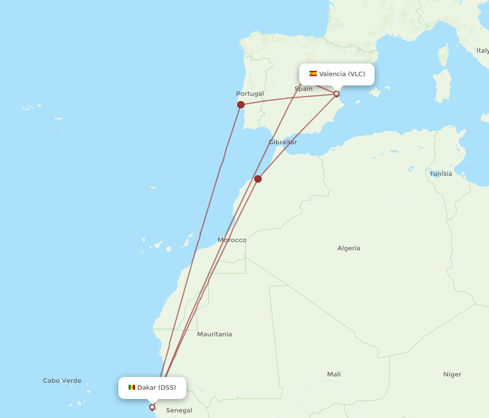 VLC-DSS flight routes