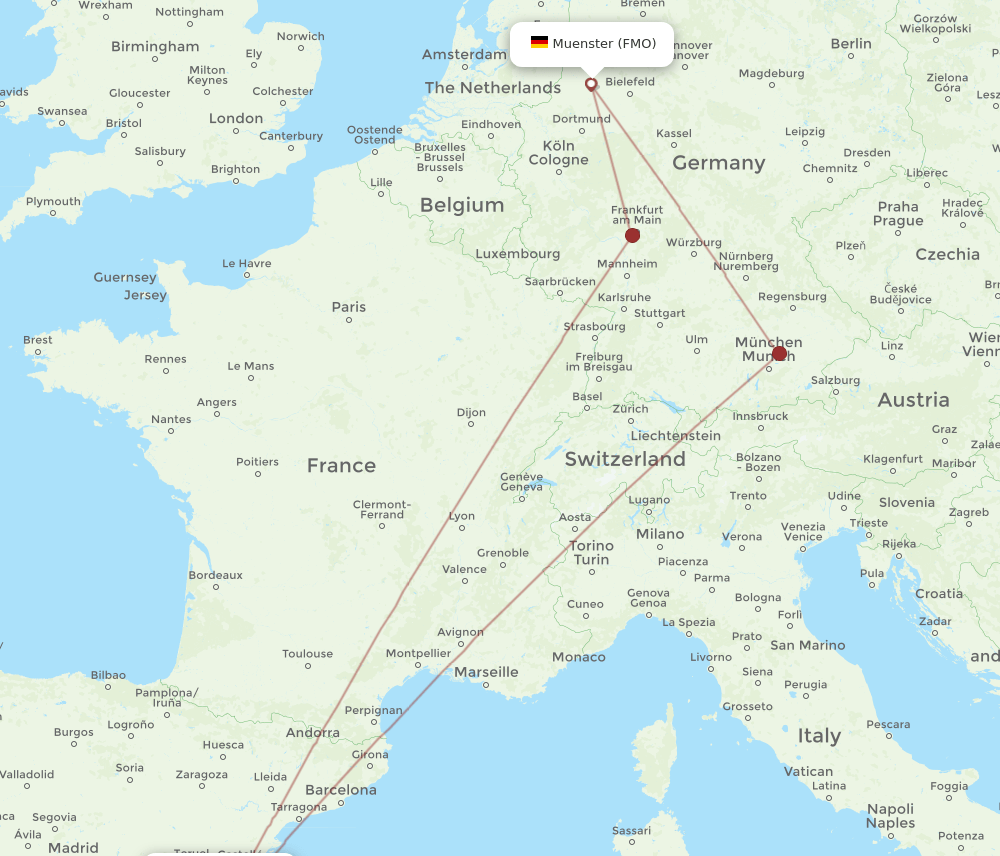 VLC-FMO flight routes