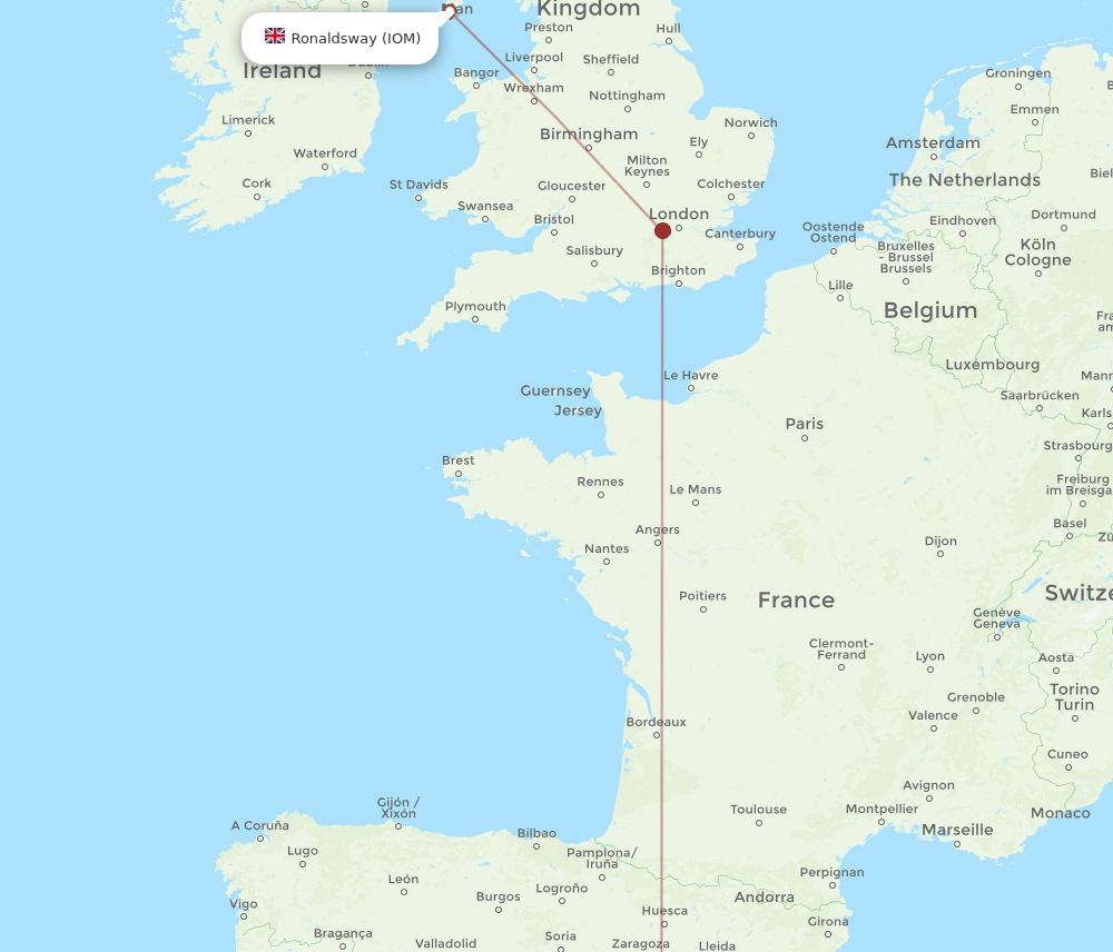 VLC-IOM flight routes
