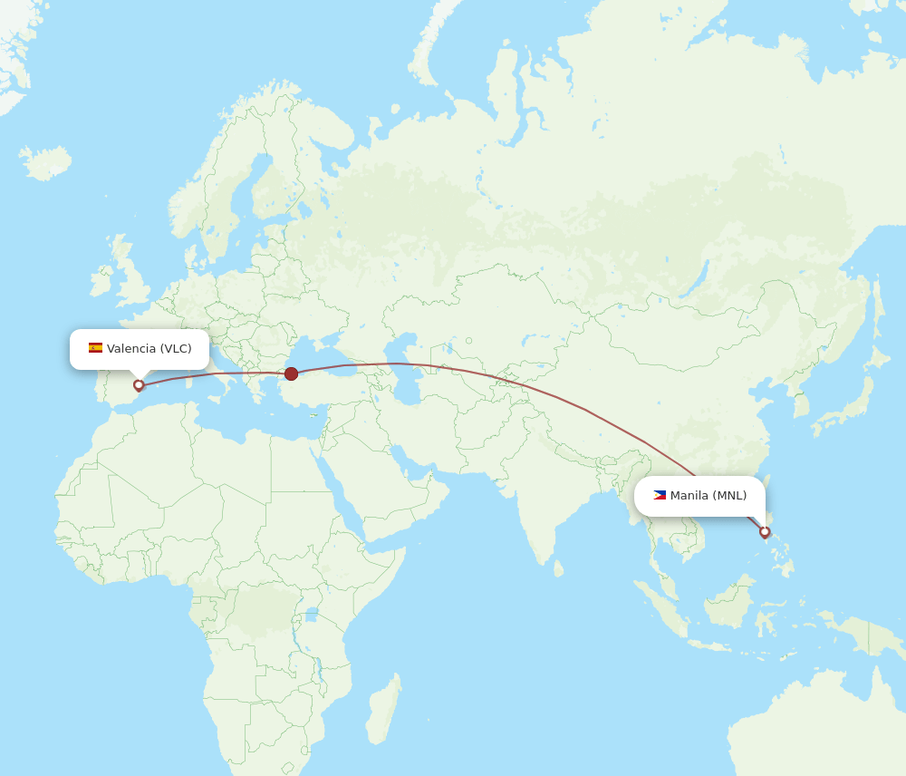 VLC-MNL flight routes