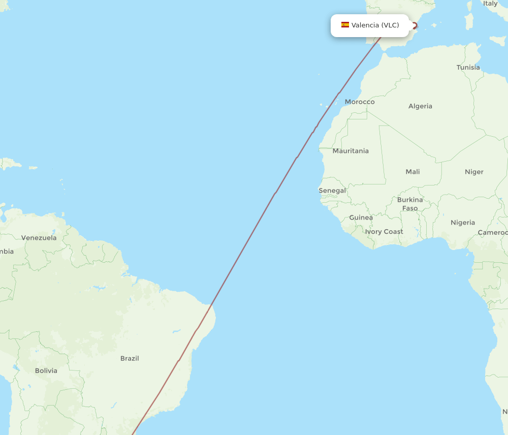 VLC-MVD flight routes
