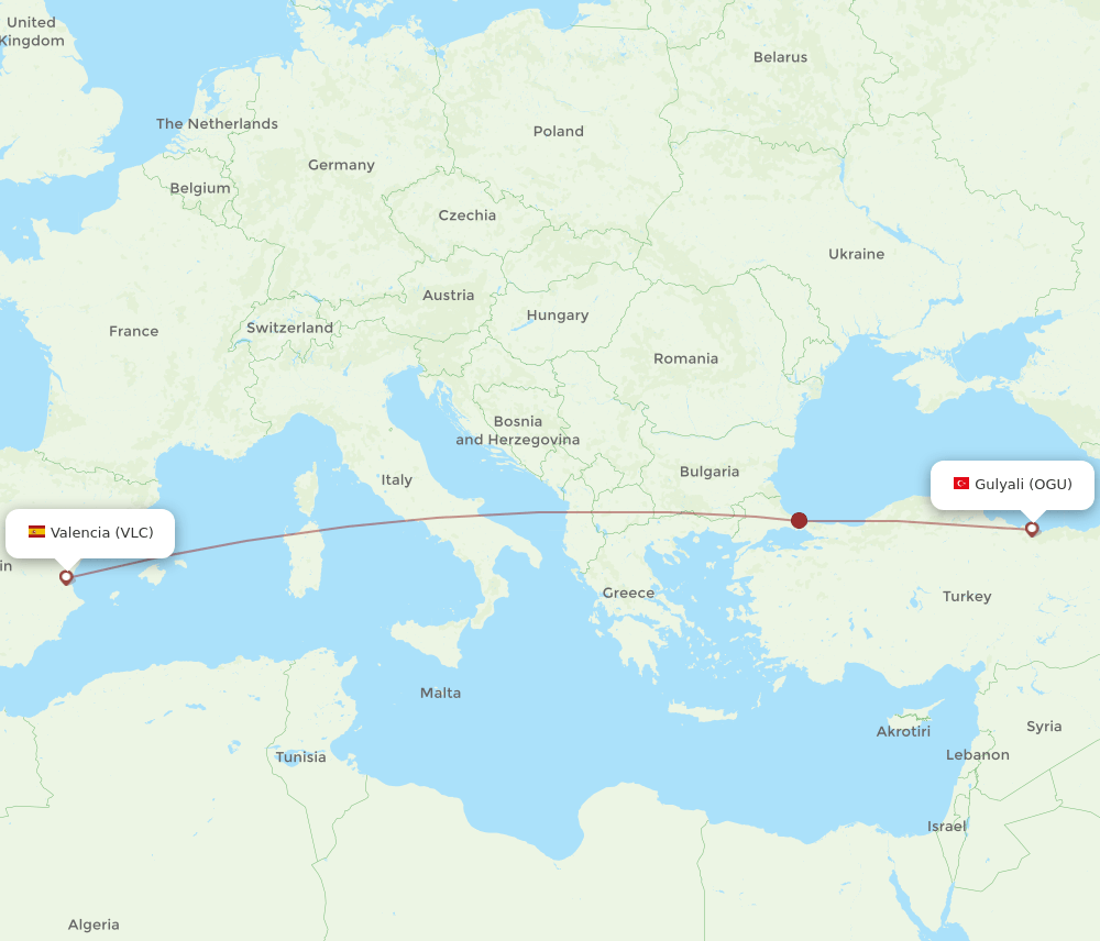 VLC-OGU flight routes