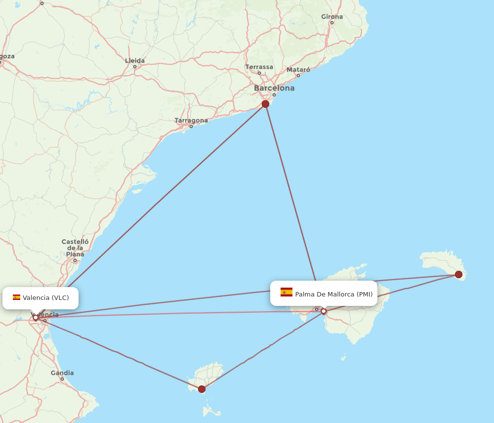 VLC-PMI flight routes