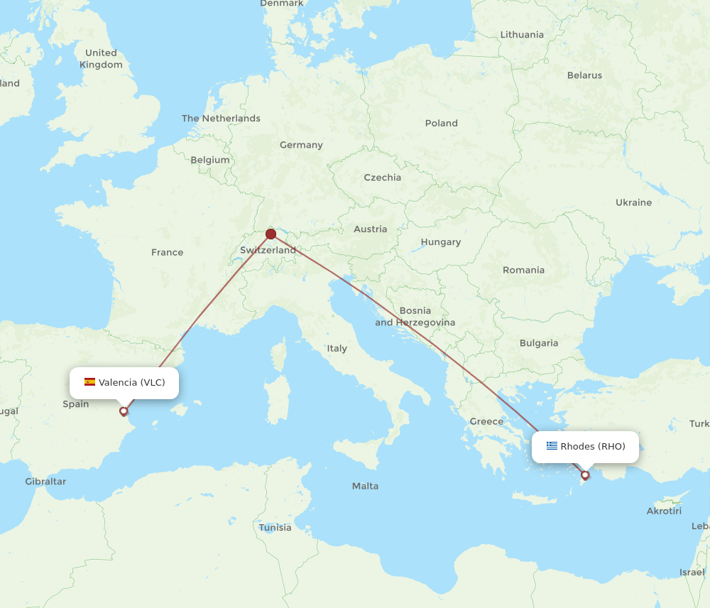 VLC-RHO flight routes