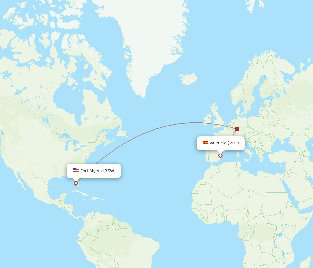 VLC-RSW flight routes