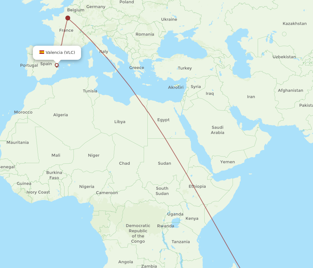 VLC-RUN flight routes