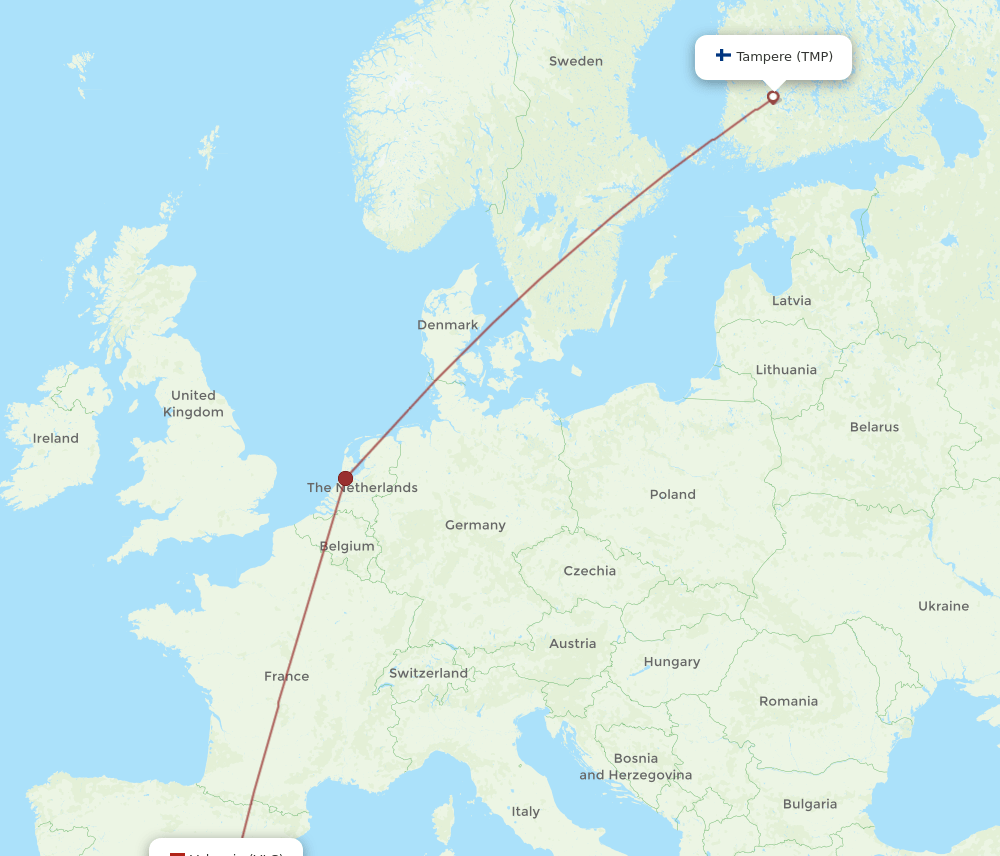 VLC-TMP flight routes