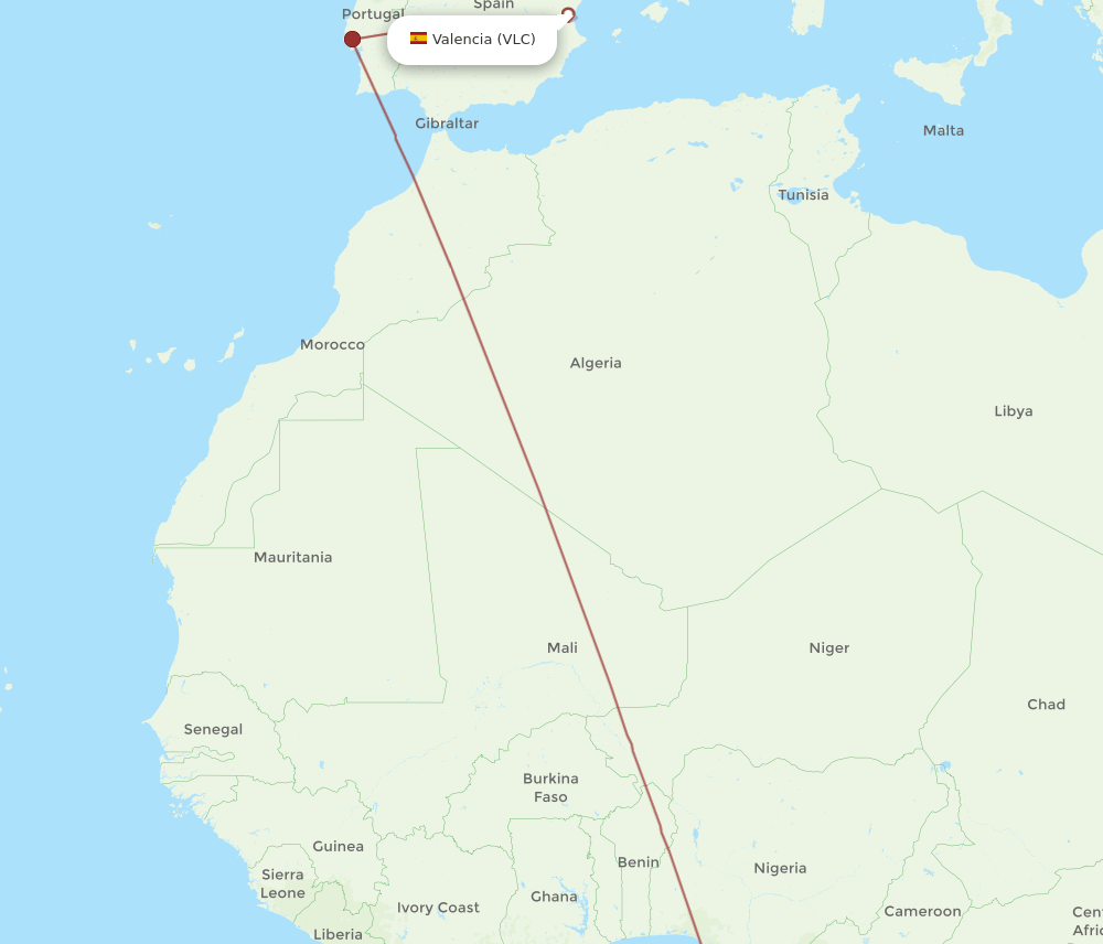 VLC-TMS flight routes