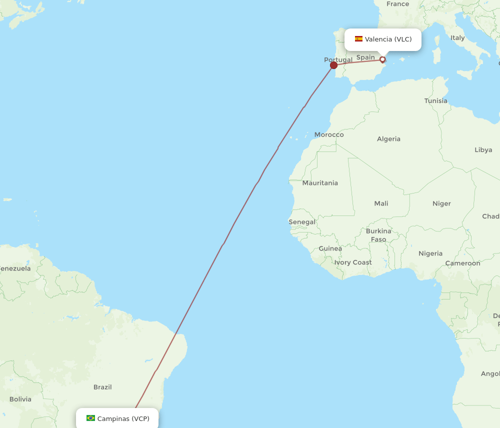 VLC-VCP flight routes