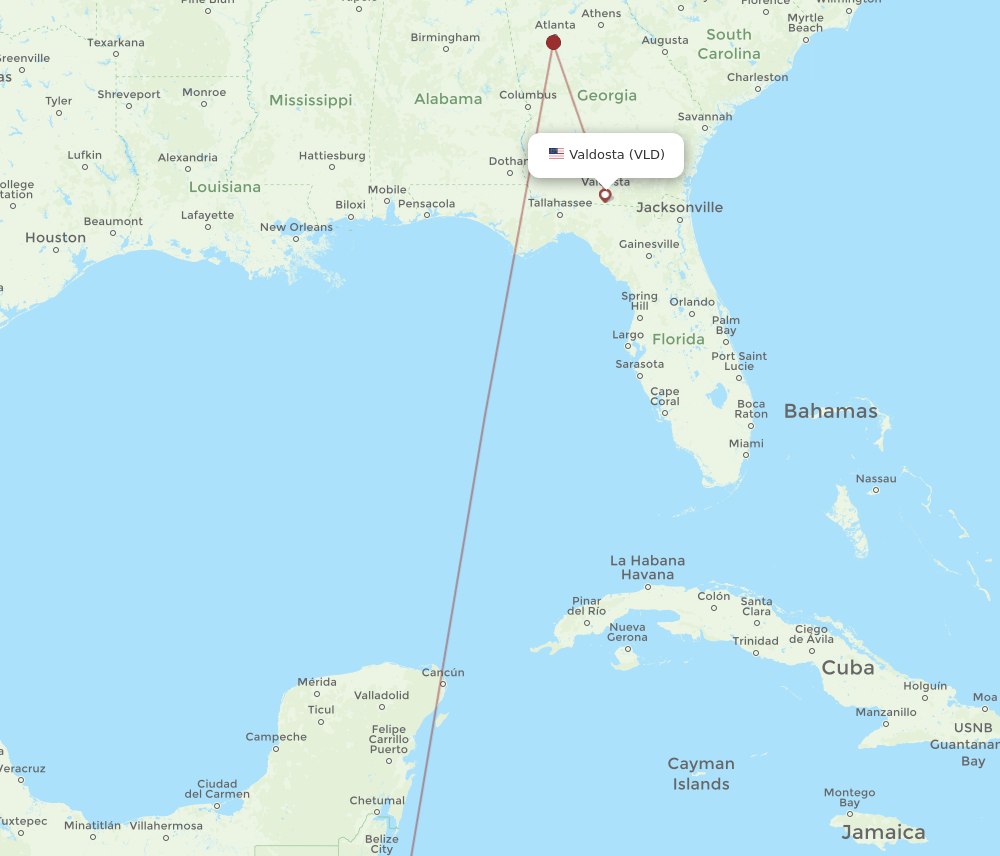 VLD-SAP flight routes