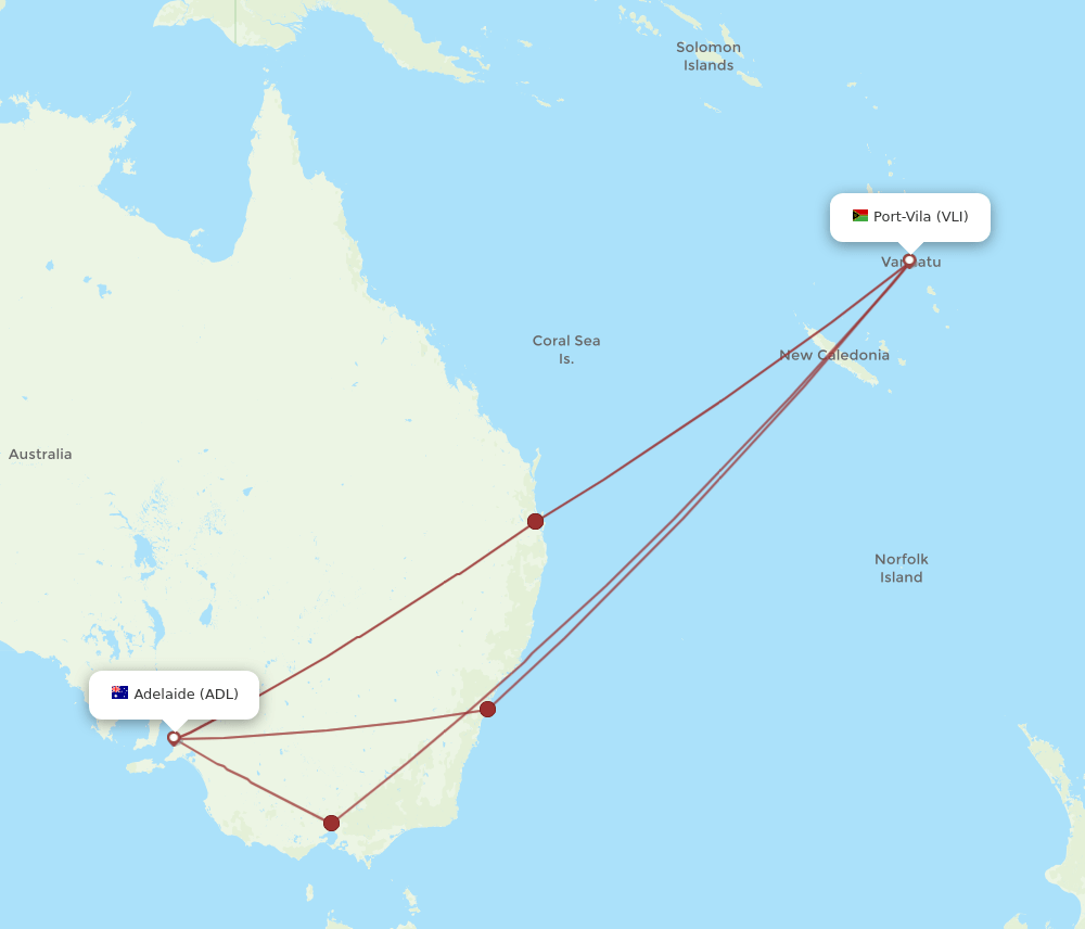VLI-ADL flight routes