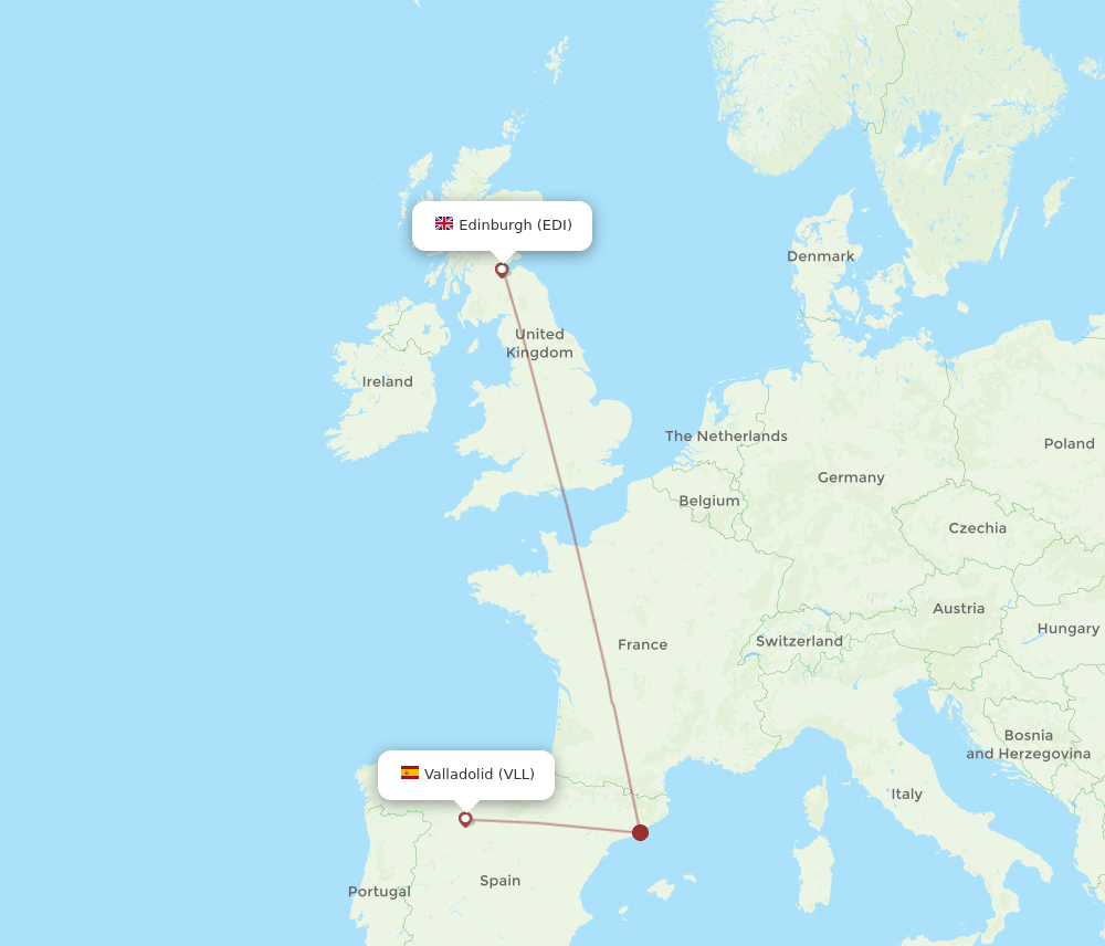VLL-EDI flight routes
