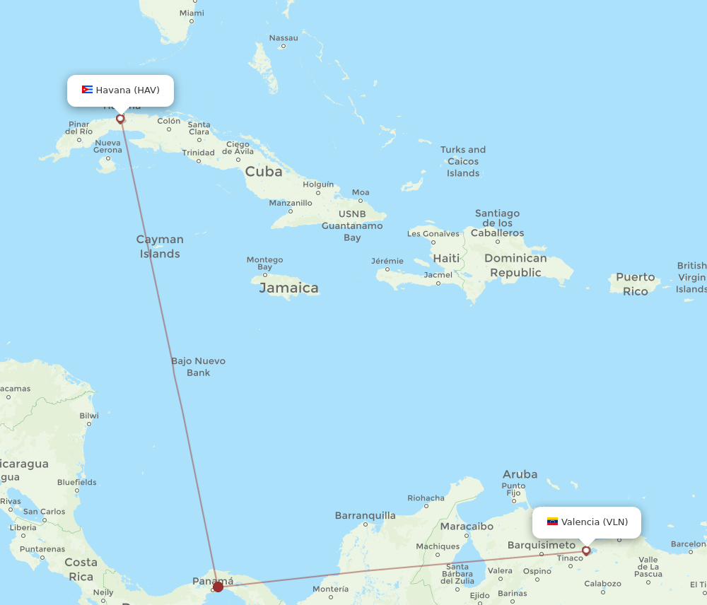VLN-HAV flight routes