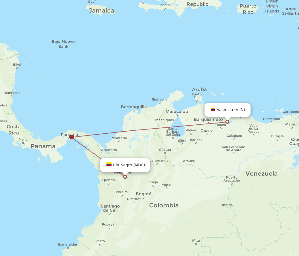 VLN-MDE flight routes