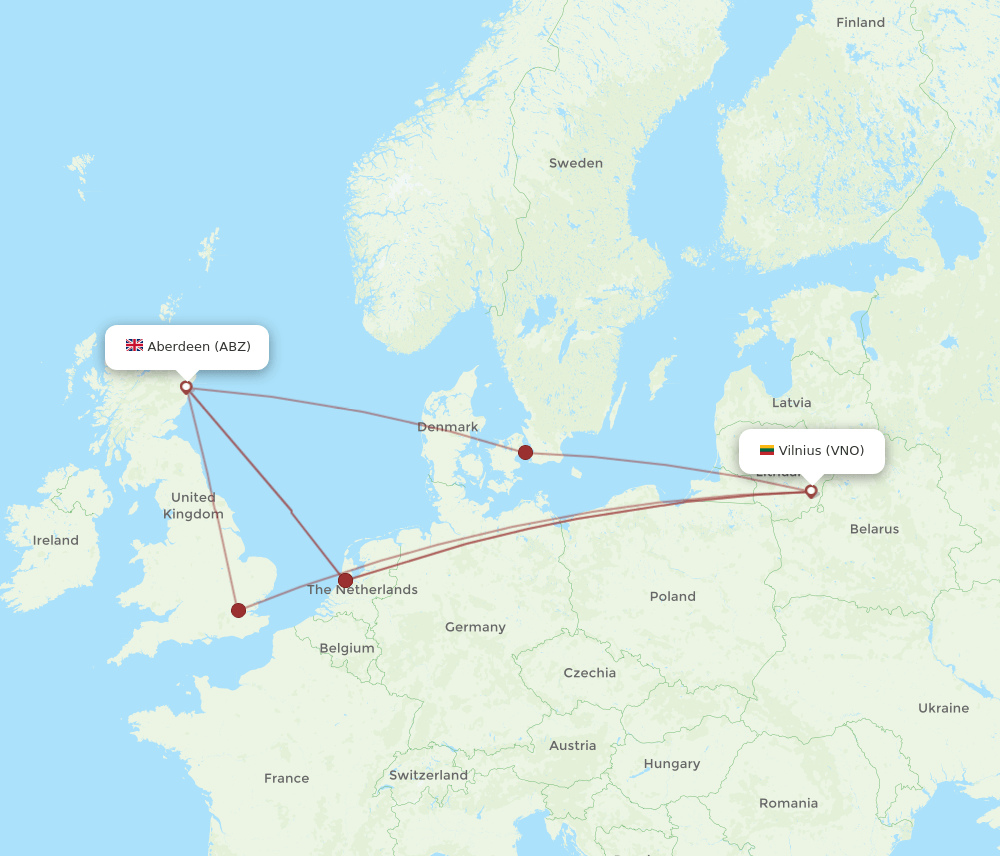 VNO-ABZ flight routes
