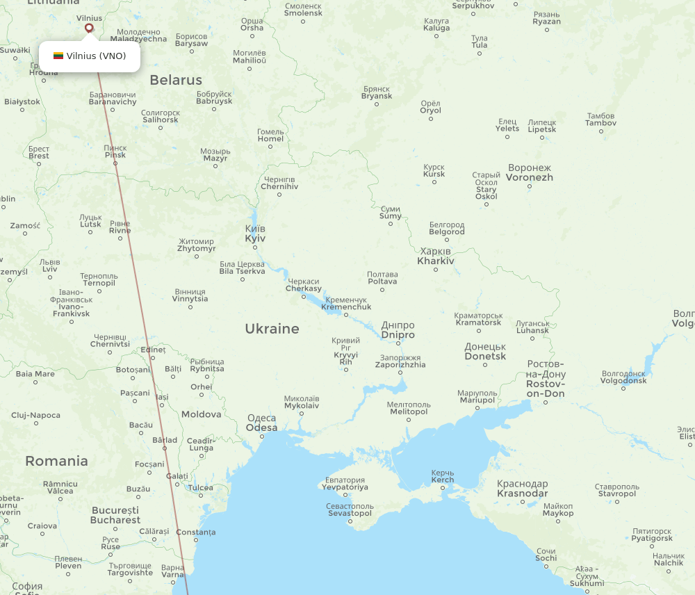 VNO-BUS flight routes