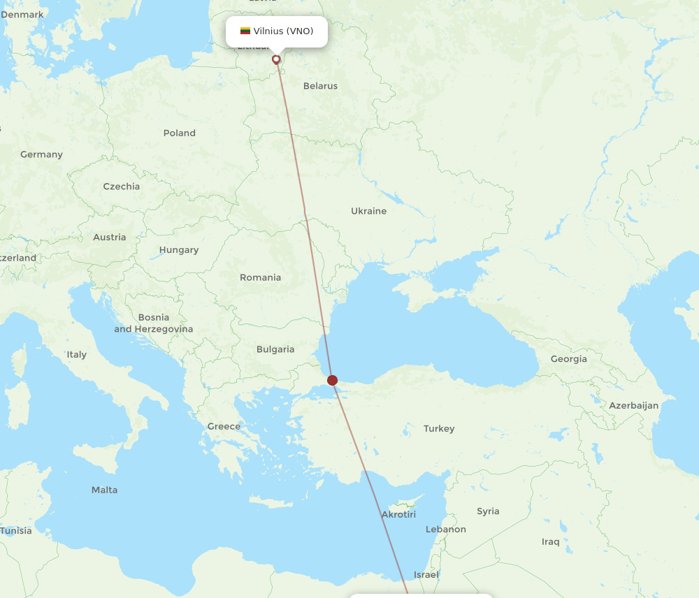 VNO-SSH flight routes