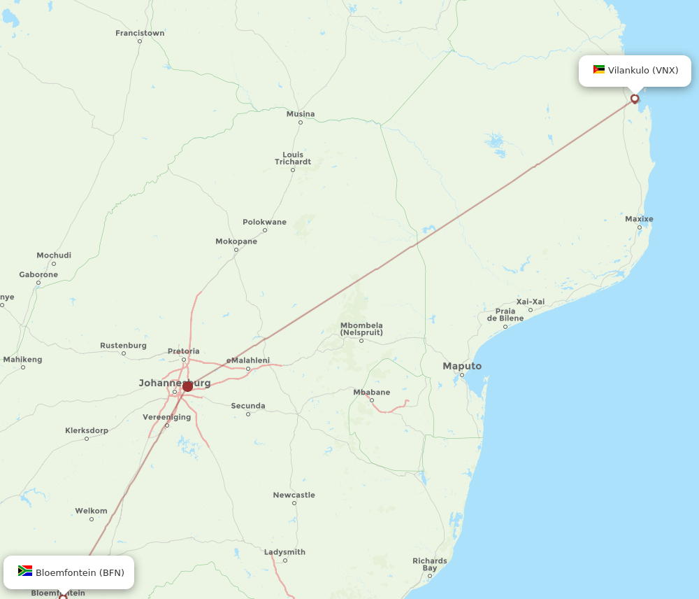 VNX-BFN flight routes