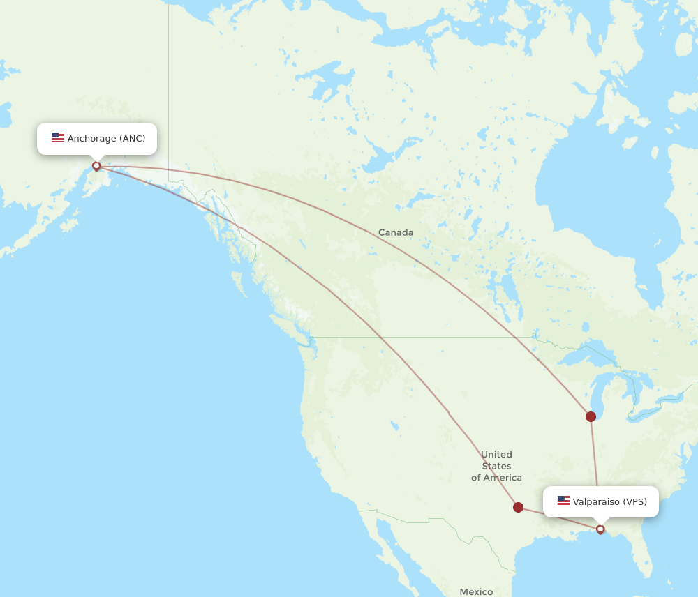 VPS-ANC flight routes