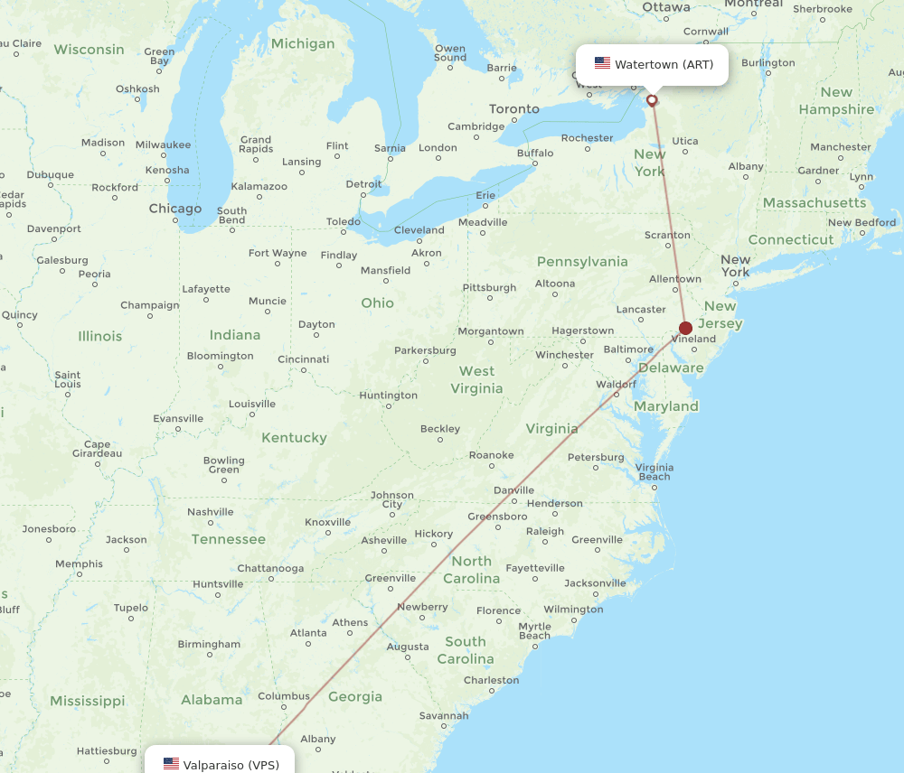 VPS-ART flight routes