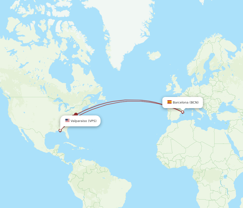 VPS-BCN flight routes