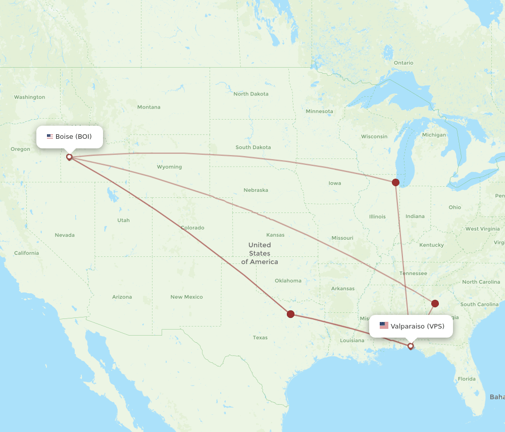 VPS-BOI flight routes