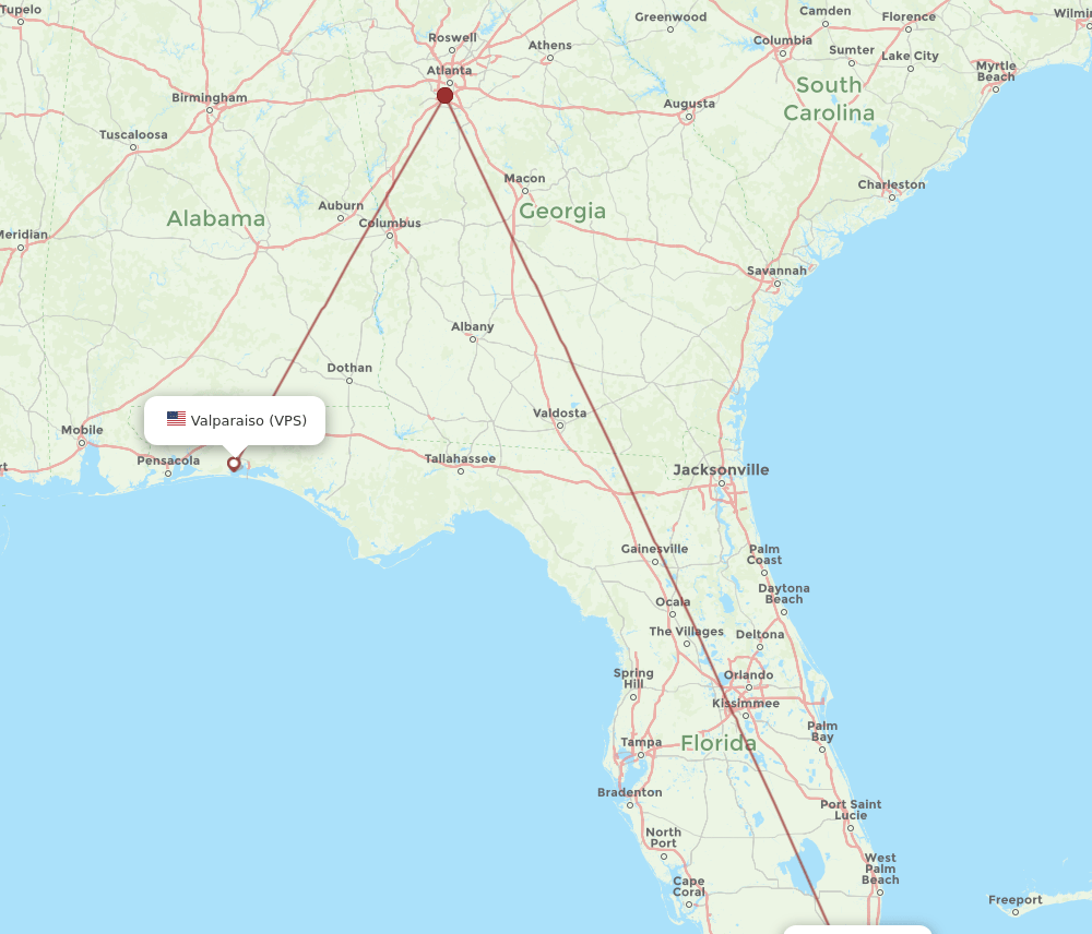 VPS-MIA flight routes