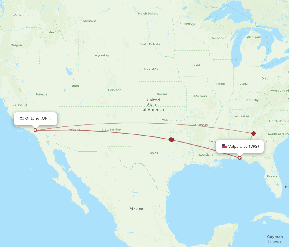 VPS-ONT flight routes