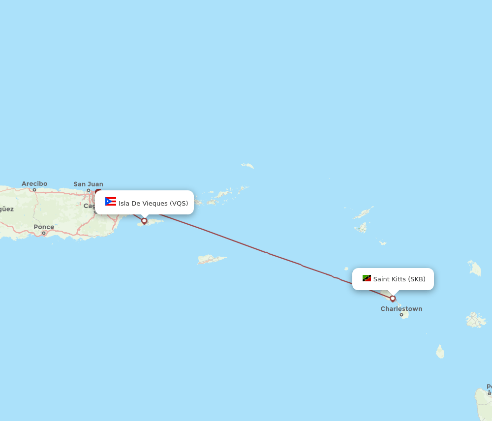 VQS-SKB flight routes