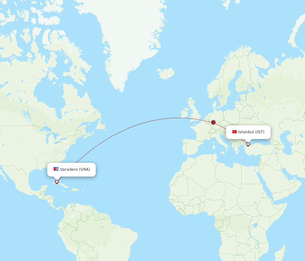 VRA-IST flight routes