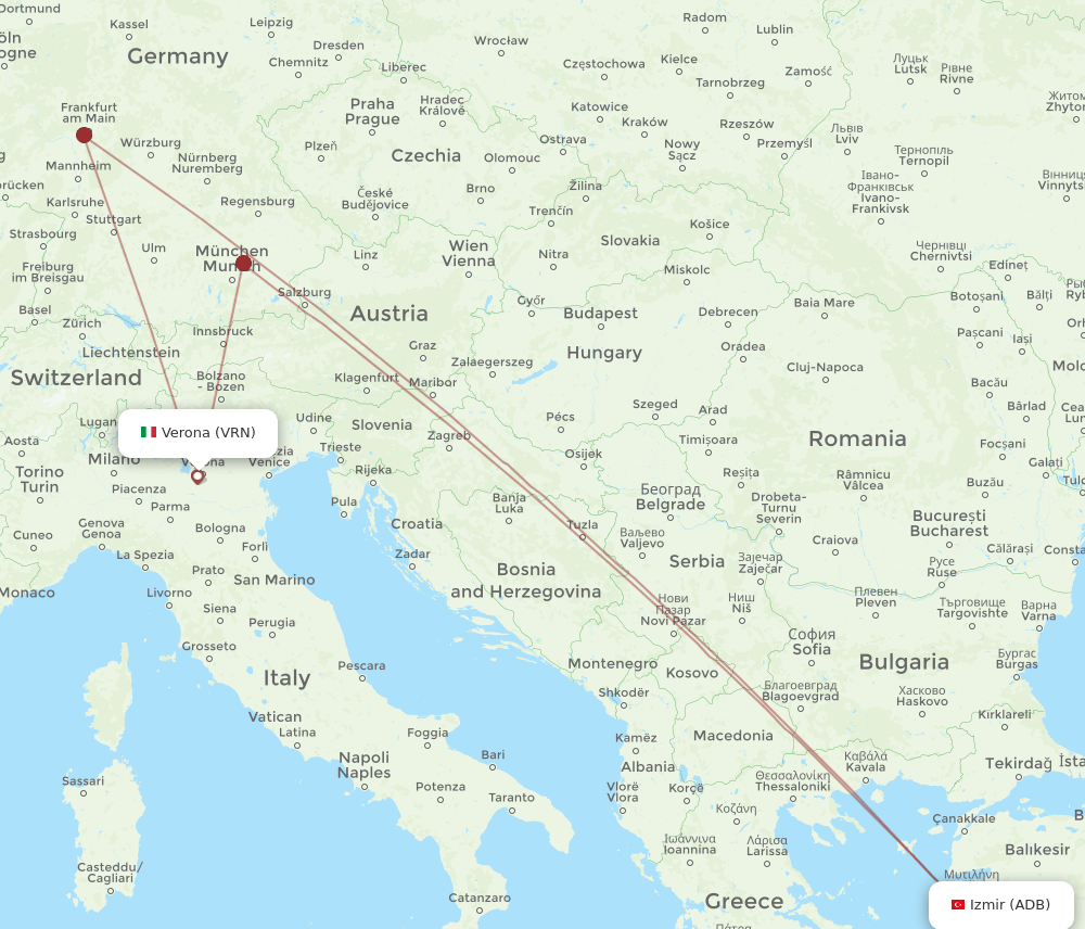 VRN-ADB flight routes