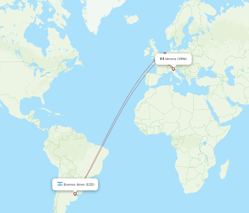 VRN-EZE flight routes